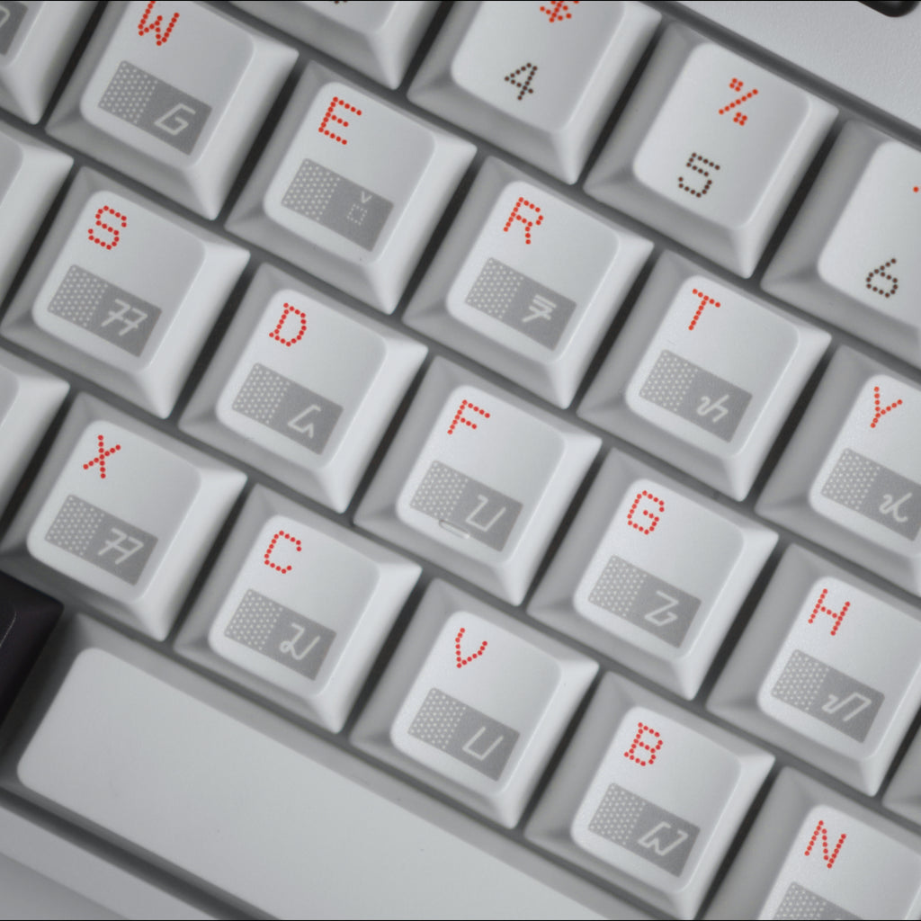 KANABASA Keycaps Dye-Sub Futuristik dengan Aksara Sunda