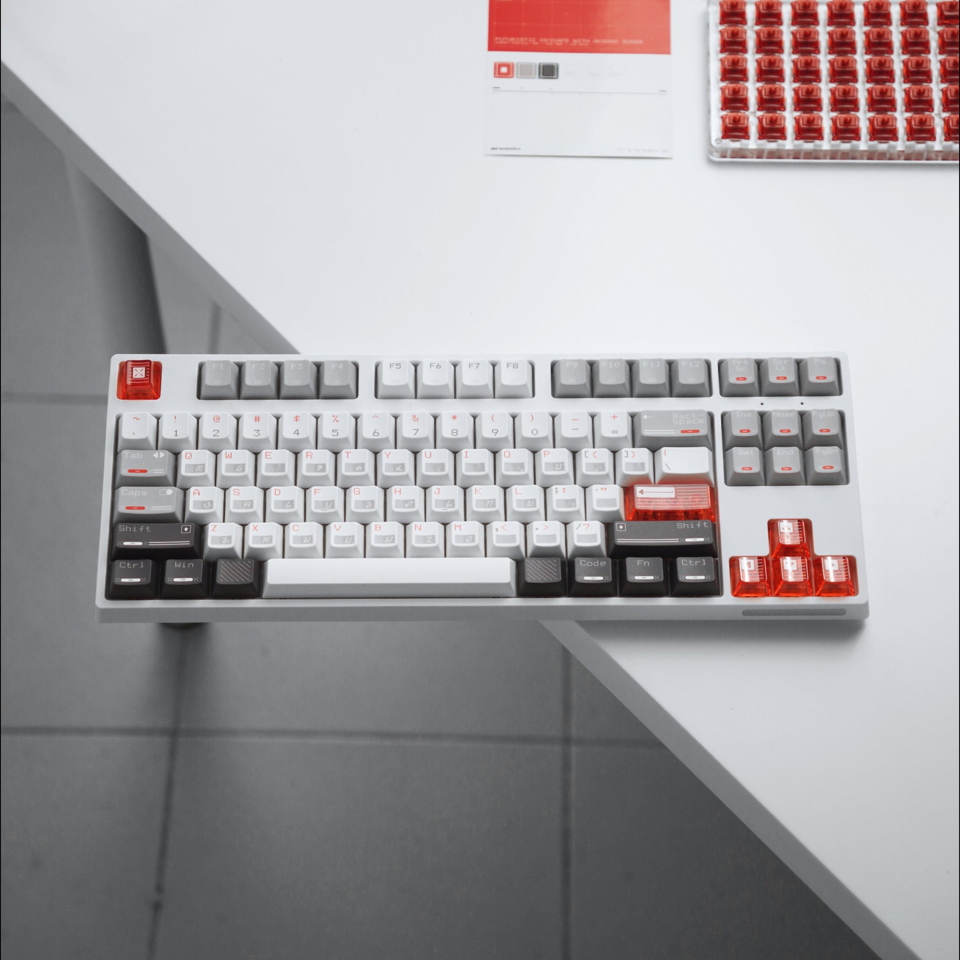 KANABASA Keycaps Dye-Sub Futuristik dengan Aksara Sunda