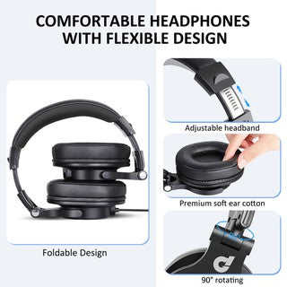 dbE DJ80 Foldable DJ Headphone with Detachable Microphone