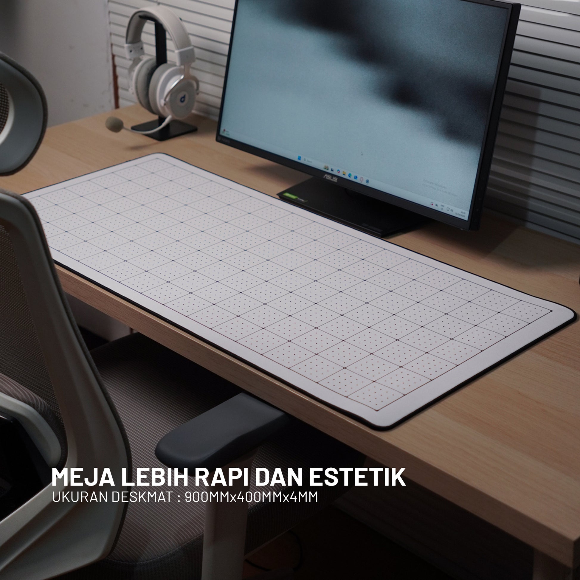 GARIDA - Deskmat Water Splash Proof dengan Jahitan Tiap Sisi