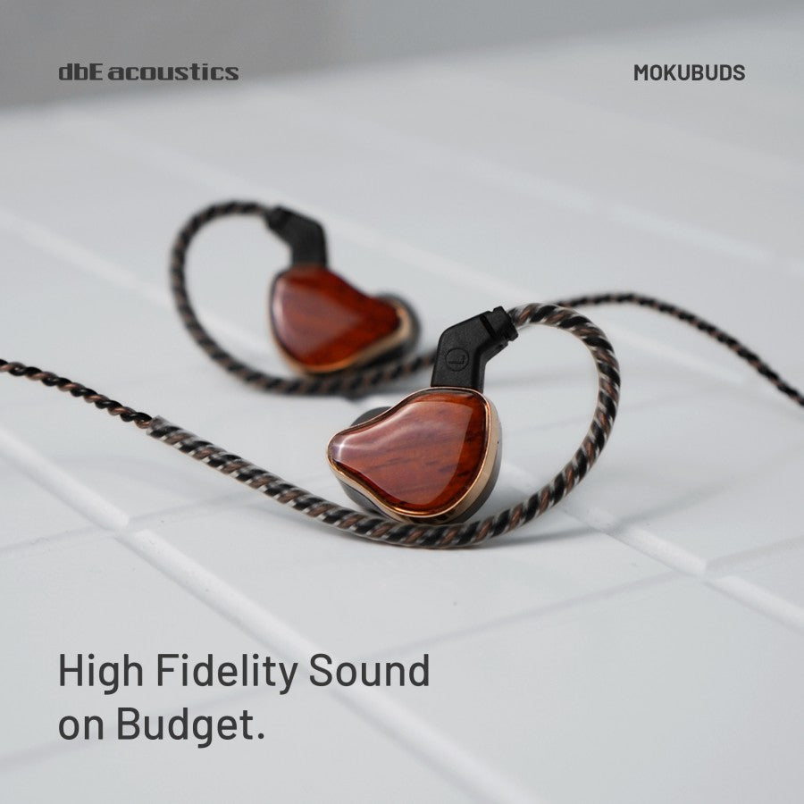 dbE Mokubuds Wooden Over Ear Earphone IEM