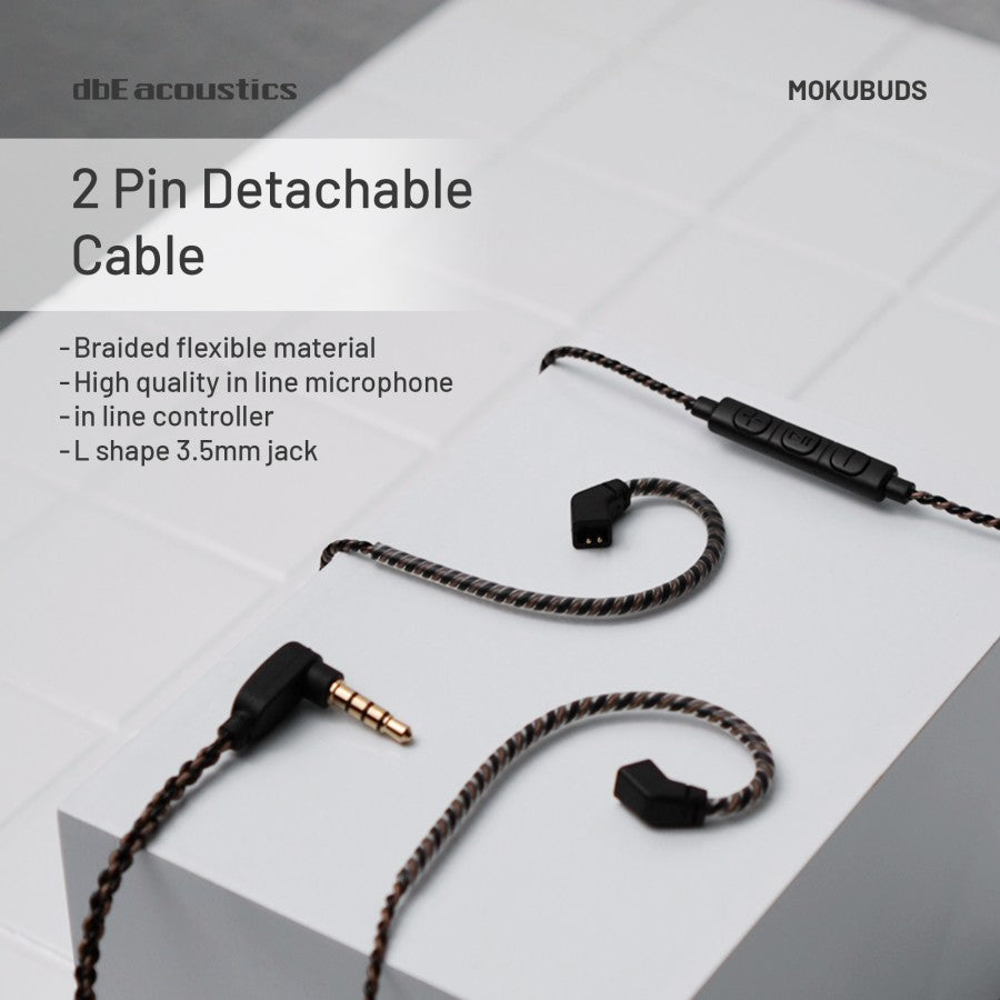 dbE Mokubuds Wooden Over Ear Earphone IEM