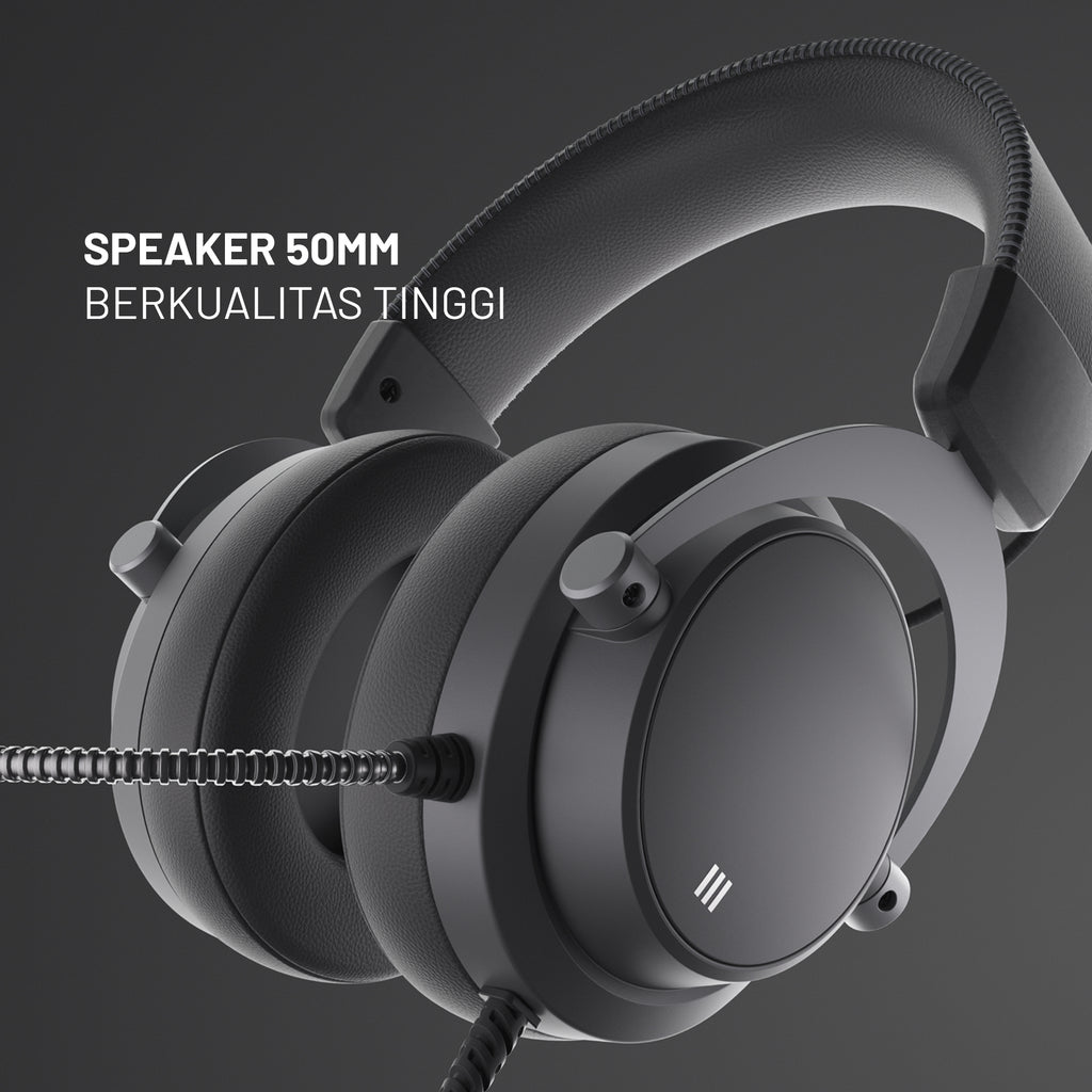 NIMBO THREE - HEADSET GAMING VIRTUAL 7.1 SURROUND SOUND DENGAN DUA MODE SUARA