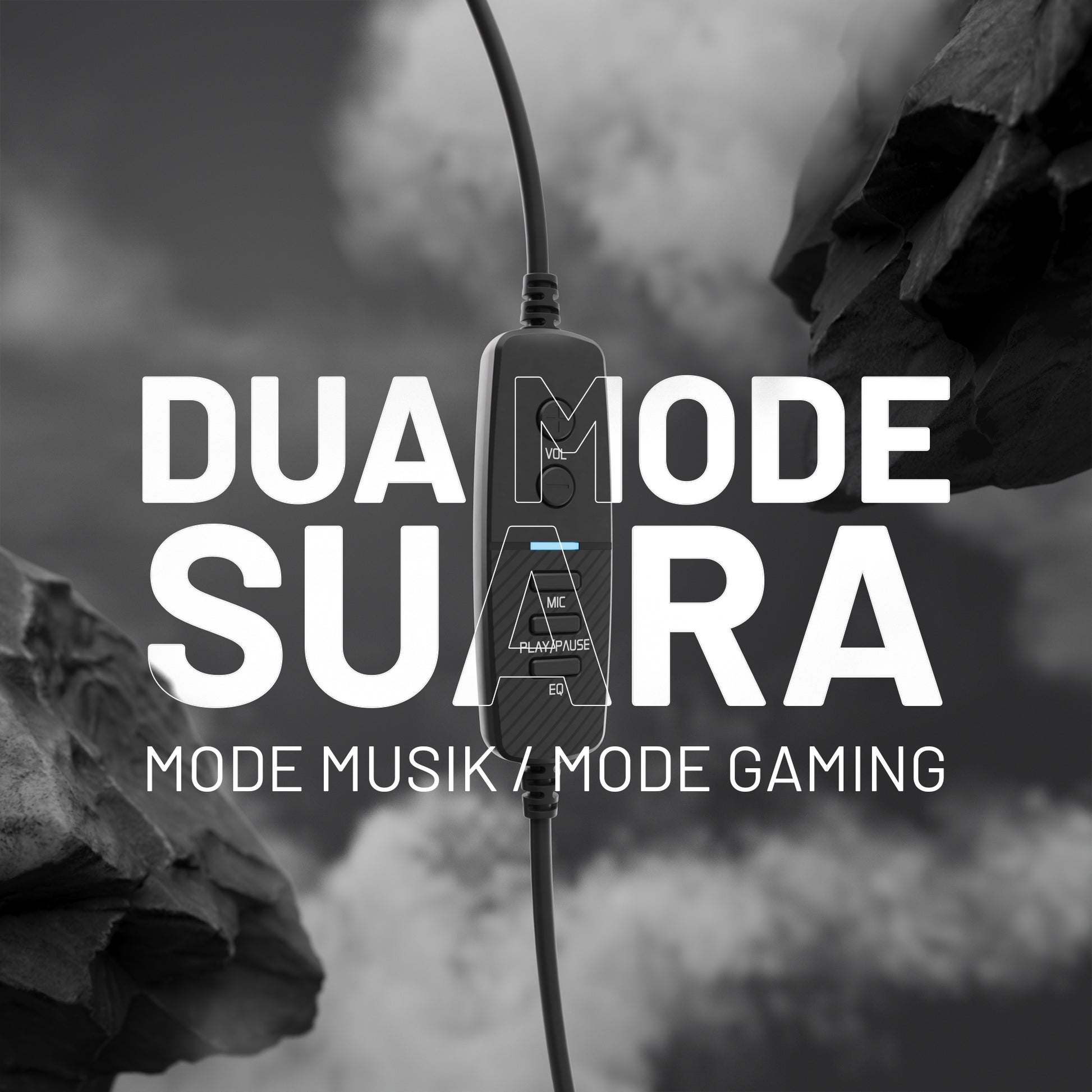 NIMBO THREE - HEADSET GAMING VIRTUAL 7.1 SURROUND SOUND DENGAN DUA MODE SUARA