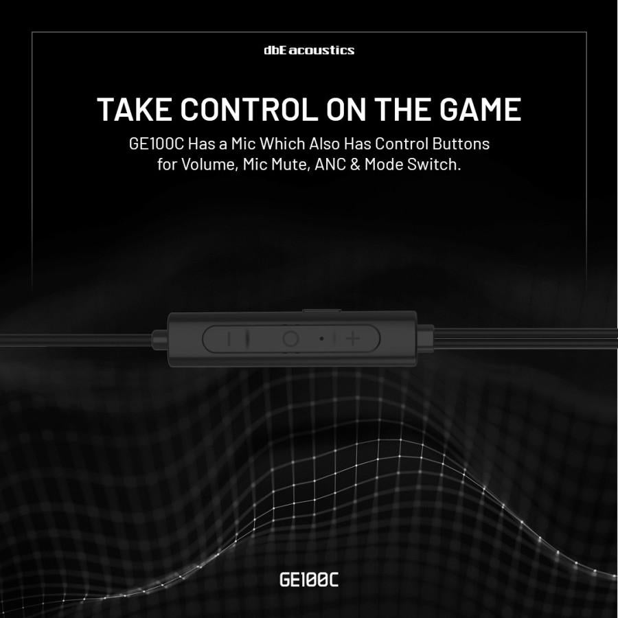 dbE GE100C Type C ANC Gaming Earphone with Microphone