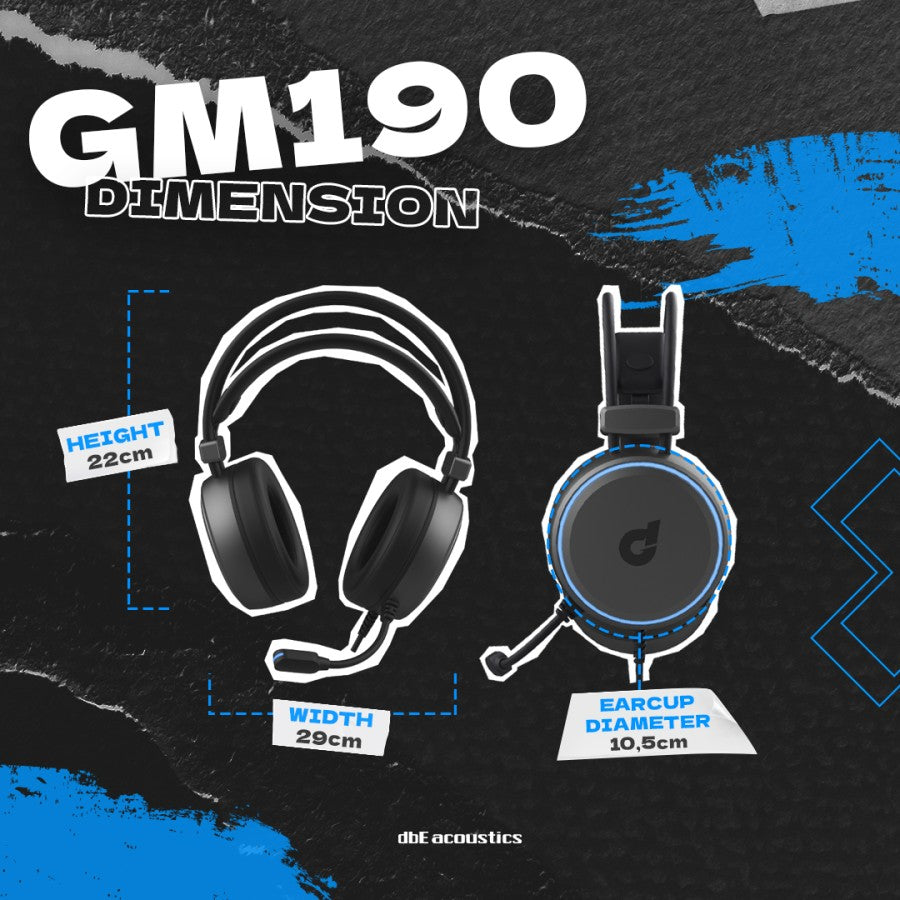 dbE GM190 7.1 Virtual Surround Gaming Headphone Microphone