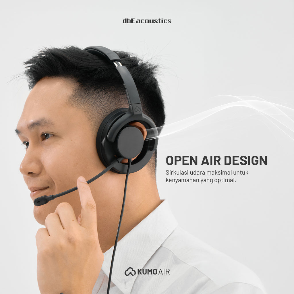 dbE KUMO AIR Office Headset Kantor Open Air Dengan ENC Microphone